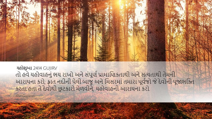 યહોશુઆ 24:14 GUJIRV Bible Verse Image