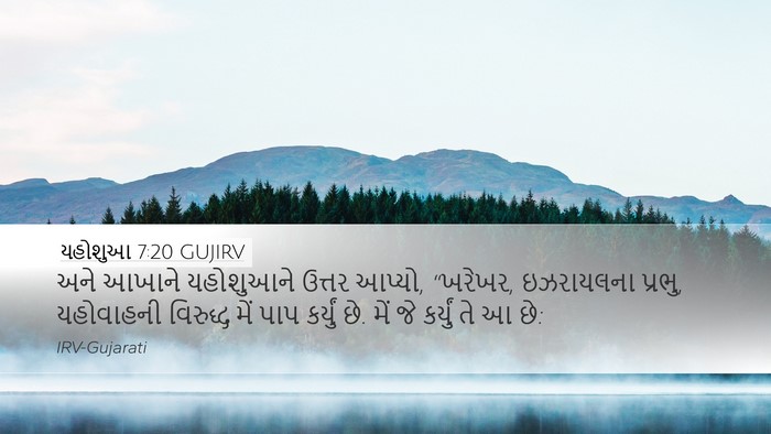 યહોશુઆ 7:20 GUJIRV Bible Verse Image