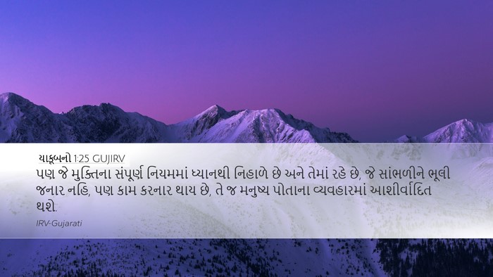 યાકૂબનો 1:25 GUJIRV Bible Verse Image