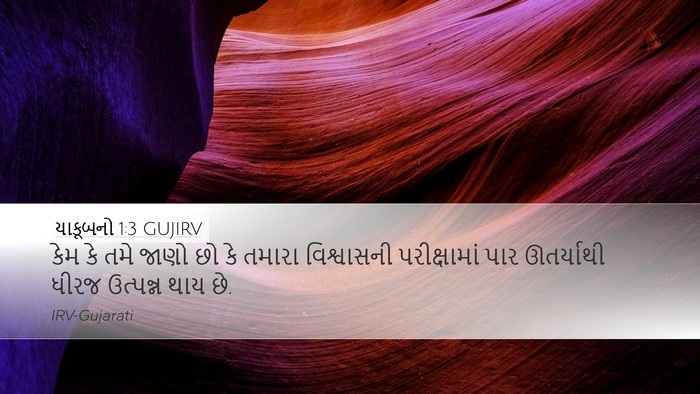 યાકૂબનો 1:3 GUJIRV Bible Verse Image