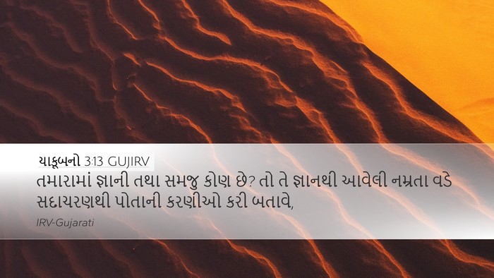 યાકૂબનો 3:13 GUJIRV Bible Verse Image