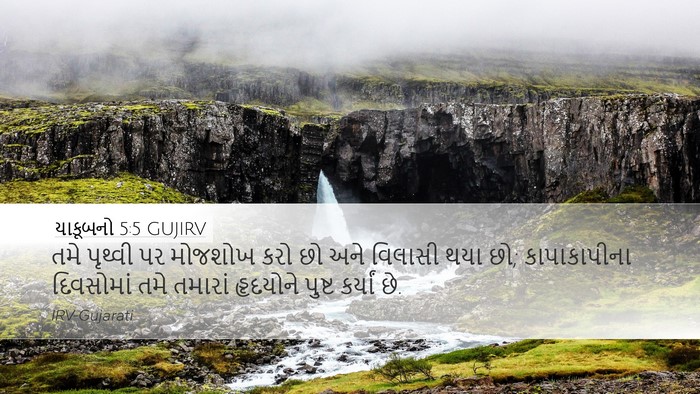 યાકૂબનો 5:5 GUJIRV Bible Verse Image