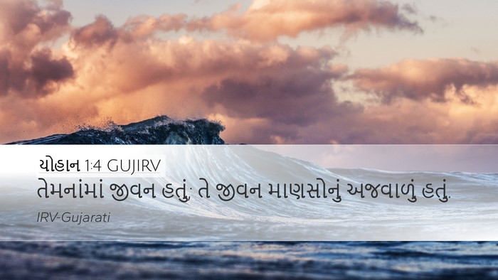 યોહાન 1:4 GUJIRV Bible Verse Image