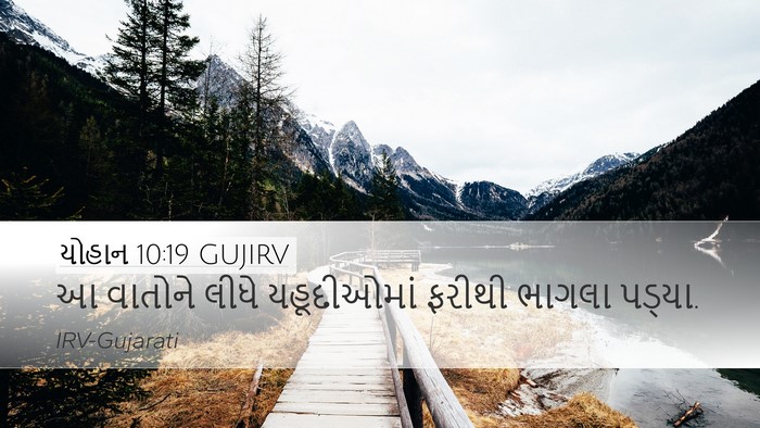 યોહાન 10:19 GUJIRV Bible Verse Image