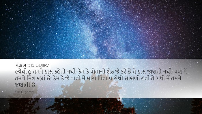 યોહાન 15:15 GUJIRV Bible Verse Image