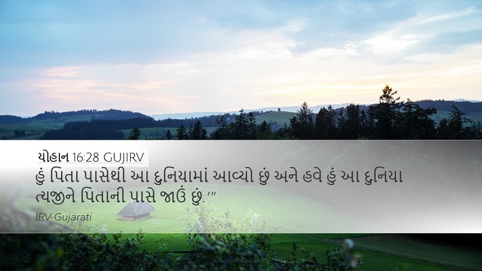 યોહાન 16:28 GUJIRV Bible Verse Image