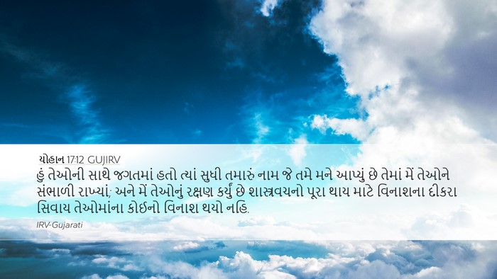 યોહાન 17:12 GUJIRV Bible Verse Image