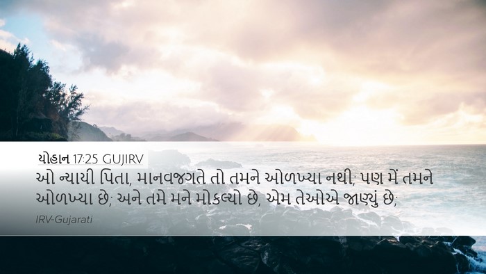 યોહાન 17:25 GUJIRV Bible Verse Image