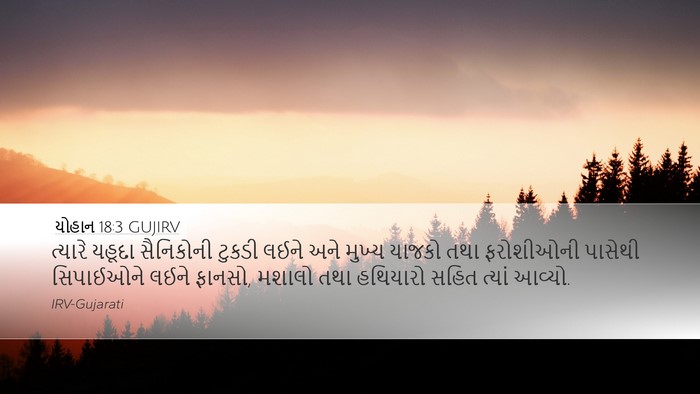 યોહાન 18:3 GUJIRV Bible Verse Image