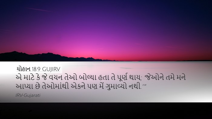 યોહાન 18:9 GUJIRV Bible Verse Image