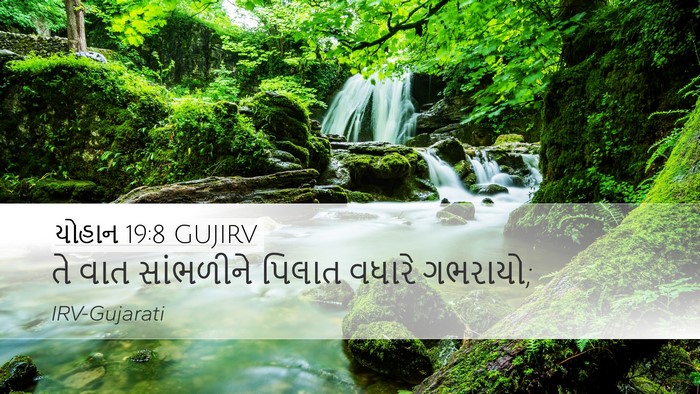 યોહાન 19:8 GUJIRV Bible Verse Image