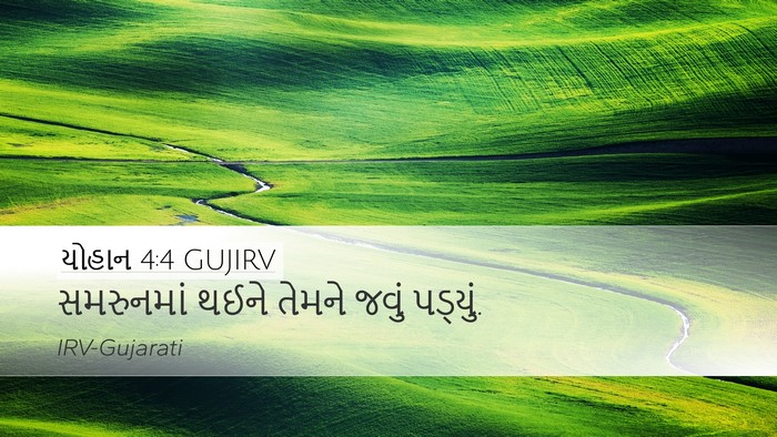 યોહાન 4:4 GUJIRV Bible Verse Image