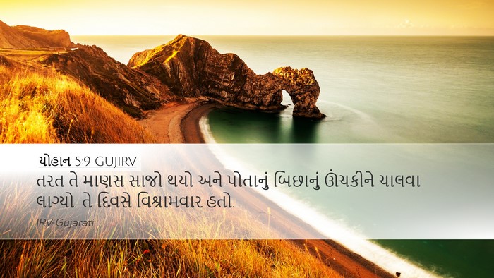 યોહાન 5:9 GUJIRV Bible Verse Image