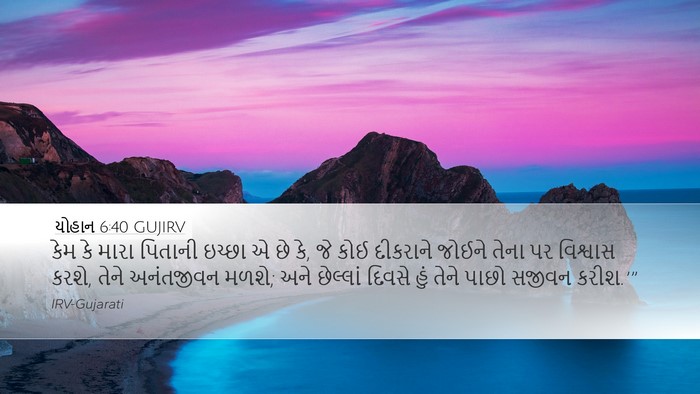 યોહાન 6:40 GUJIRV Bible Verse Image