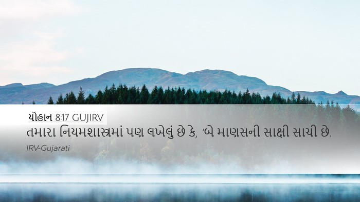 યોહાન 8:17 GUJIRV Desktop Wallpaper - તમારા - Desktop Bible Verse Wallpaper