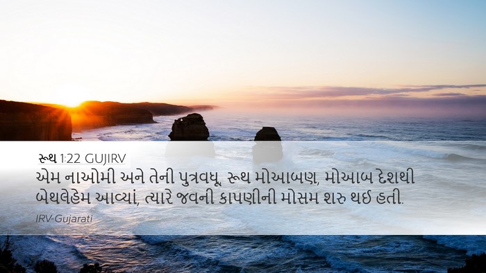 રૂથ 1:22 GUJIRV Bible Verse Image