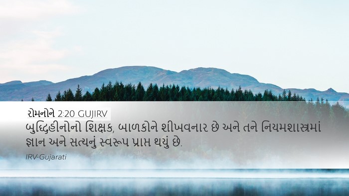 રોમનોને 2:20 GUJIRV Bible Verse Image