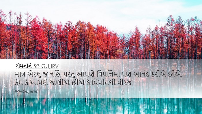 રોમનોને 5:3 GUJIRV Bible Verse Image