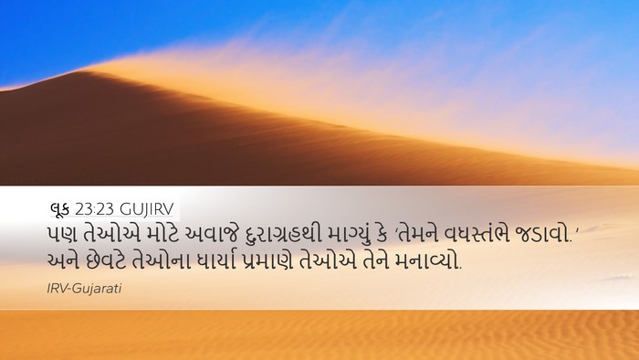 લૂક 23:23 GUJIRV Bible Verse Image