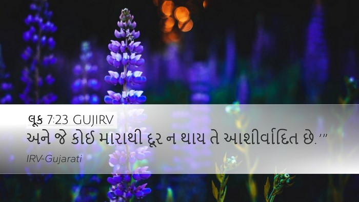 લૂક 7:23 GUJIRV Desktop Wallpaper - અને જે કોઈ મારાથી - Desktop Bible Verse Wallpaper