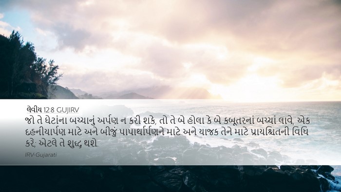 લેવીય 12:8 GUJIRV Bible Verse Image