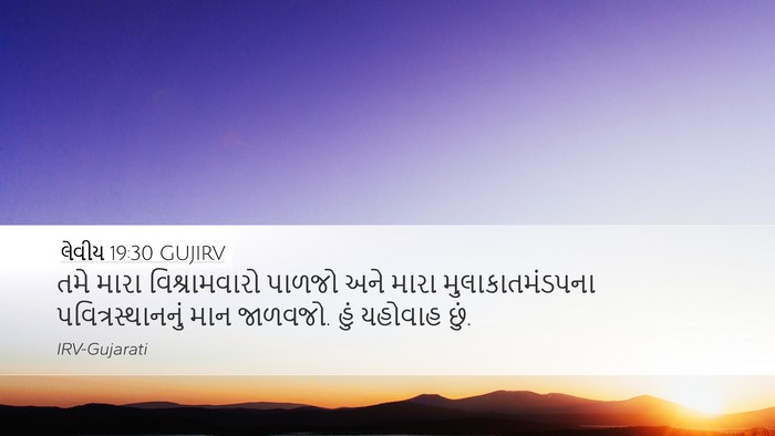 લેવીય 19:30 GUJIRV Bible Verse Image