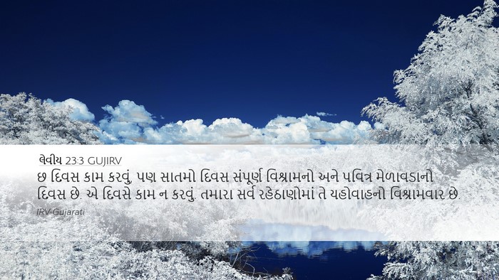 લેવીય 23:3 GUJIRV Bible Verse Image