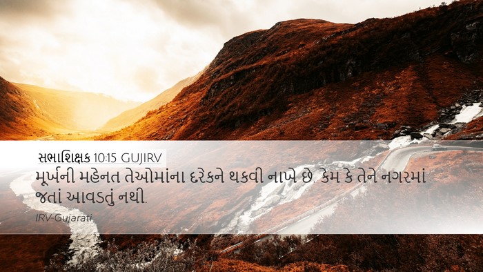 સભાશિક્ષક 10:15 GUJIRV Bible Verse Image