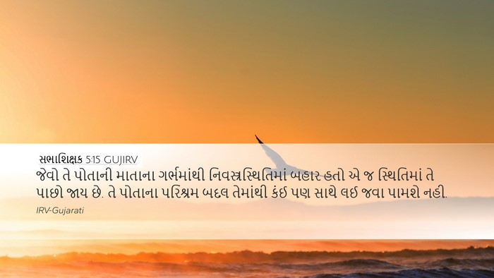 સભાશિક્ષક 5:15 GUJIRV Bible Verse Image