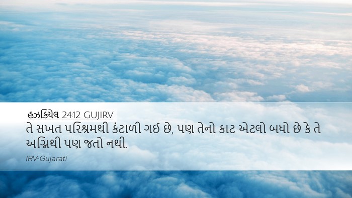 હઝકિયેલ 24:12 GUJIRV Bible Verse Image
