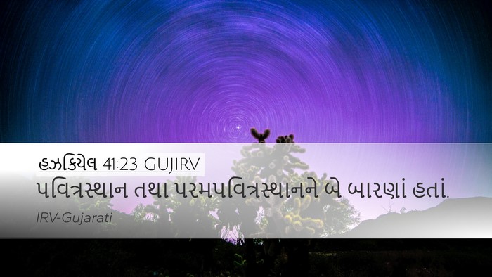 હઝકિયેલ 41:23 GUJIRV Bible Verse Image