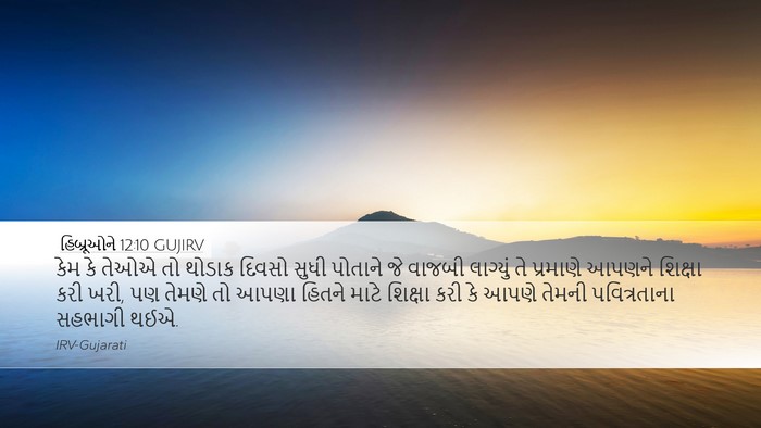 હિબ્રૂઓને 12:10 GUJIRV Bible Verse Image