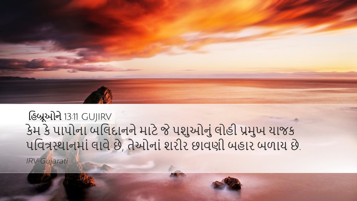 હિબ્રૂઓને 13:11 GUJIRV Bible Verse Image
