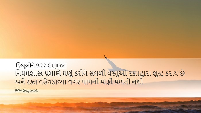 હિબ્રૂઓને 9:22 GUJIRV Bible Verse Image