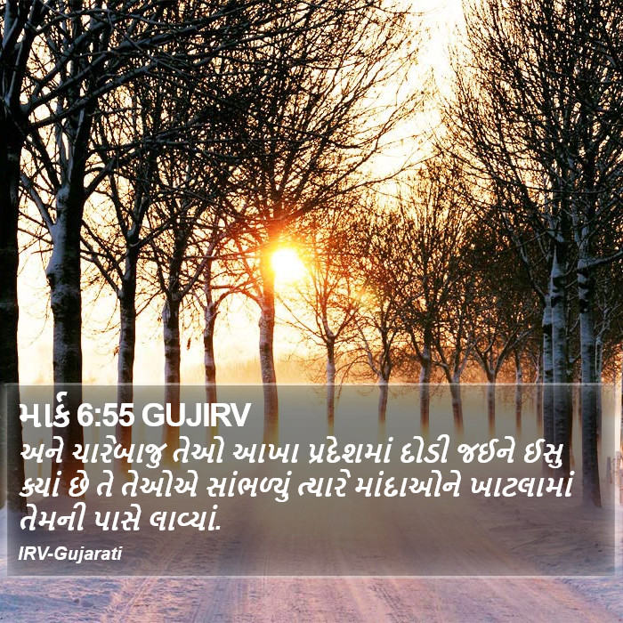 માર્ક 6:55 GUJIRV - અને ચારેબાજુ તેઓ