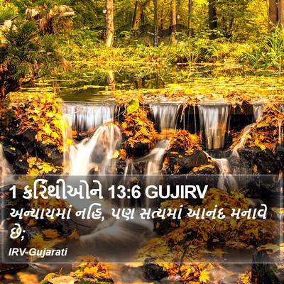 1 કરિંથીઓને 13:6 GUJIRV Bible Verse Image