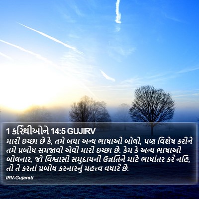 1 કરિંથીઓને 14:5 GUJIRV Bible Verse Image
