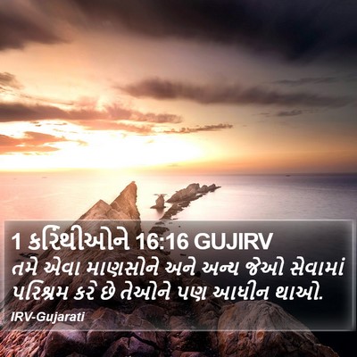 1 કરિંથીઓને 16:16 GUJIRV Bible Verse Image