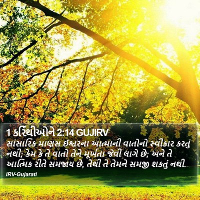 1 કરિંથીઓને 2:14 GUJIRV Bible Verse Image