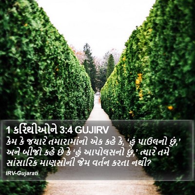 1 કરિંથીઓને 3:4 GUJIRV Bible Verse Image