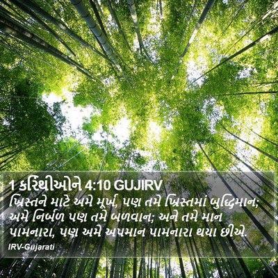 1 કરિંથીઓને 4:10 GUJIRV Bible Verse Image