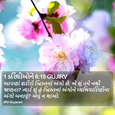 1 કરિંથીઓને 6:15 GUJIRV Bible Verse Image
