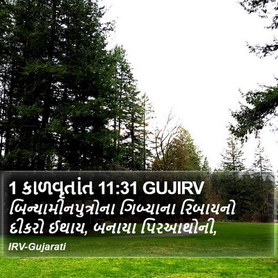 1 કાળવૃતાંત 11:31 GUJIRV Bible Verse Image