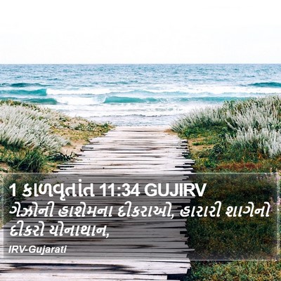 1 કાળવૃતાંત 11:34 GUJIRV Bible Verse Image