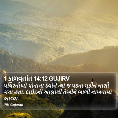 1 કાળવૃતાંત 14:12 GUJIRV Bible Verse Image