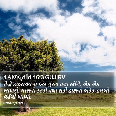 1 કાળવૃતાંત 16:3 GUJIRV Bible Verse Image