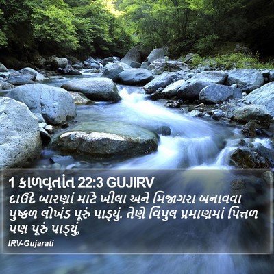 1 કાળવૃતાંત 22:3 GUJIRV Bible Verse Image