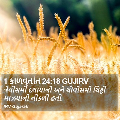 1 કાળવૃતાંત 24:18 GUJIRV Bible Verse Image