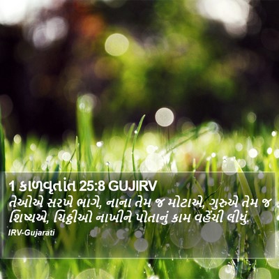 1 કાળવૃતાંત 25:8 GUJIRV Bible Verse Image