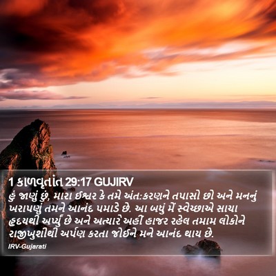 1 કાળવૃતાંત 29:17 GUJIRV Bible Verse Image